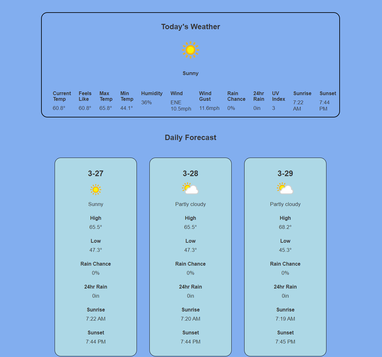 weather application